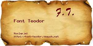 Font Teodor névjegykártya